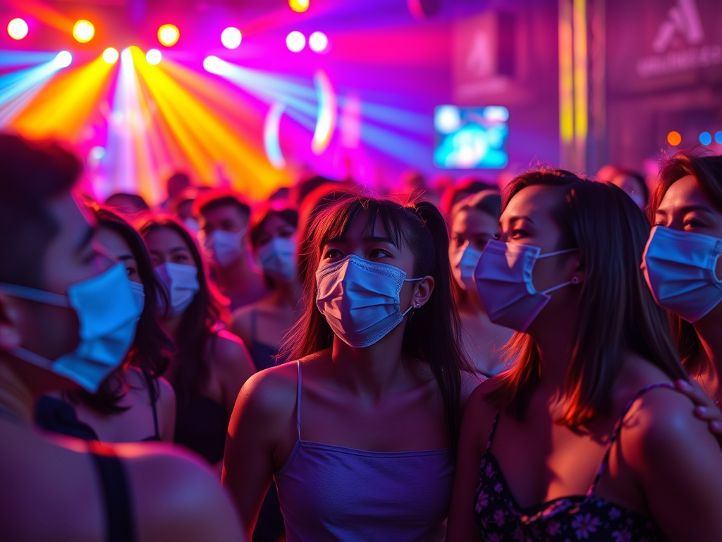 Asistentes a eventos con mascarilla